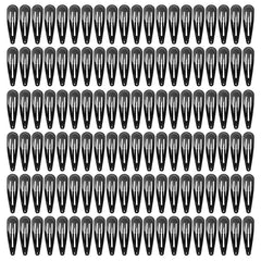 SWSTINLING front view of 120 black snap clips showing bulk value and organized packaging for stylists