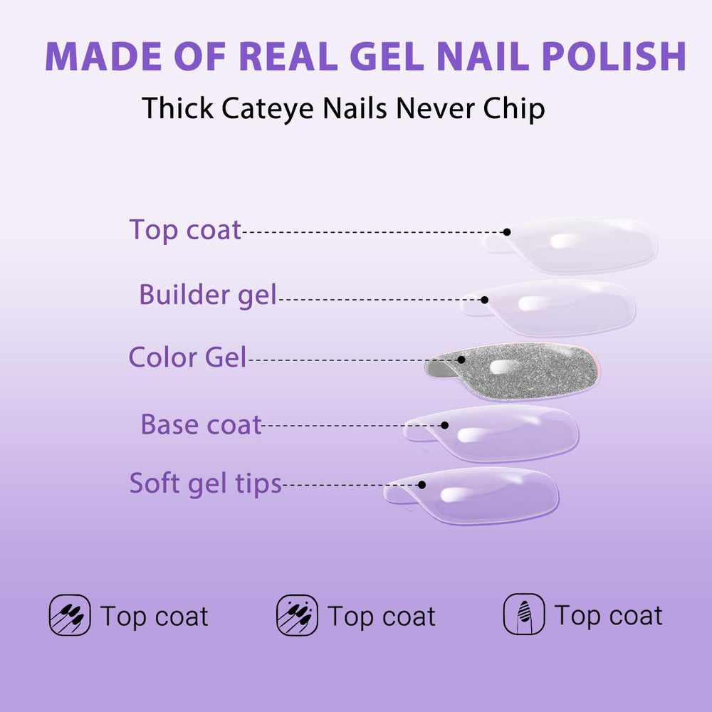 SXVME hand applying press-on nail, fast five-minute manicure