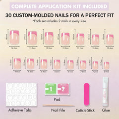 SXVME nails applied on hand short square showing natural look and comfort