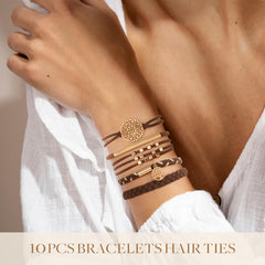 SYGY metal accent detail on a braid adds style and keeps braid stable