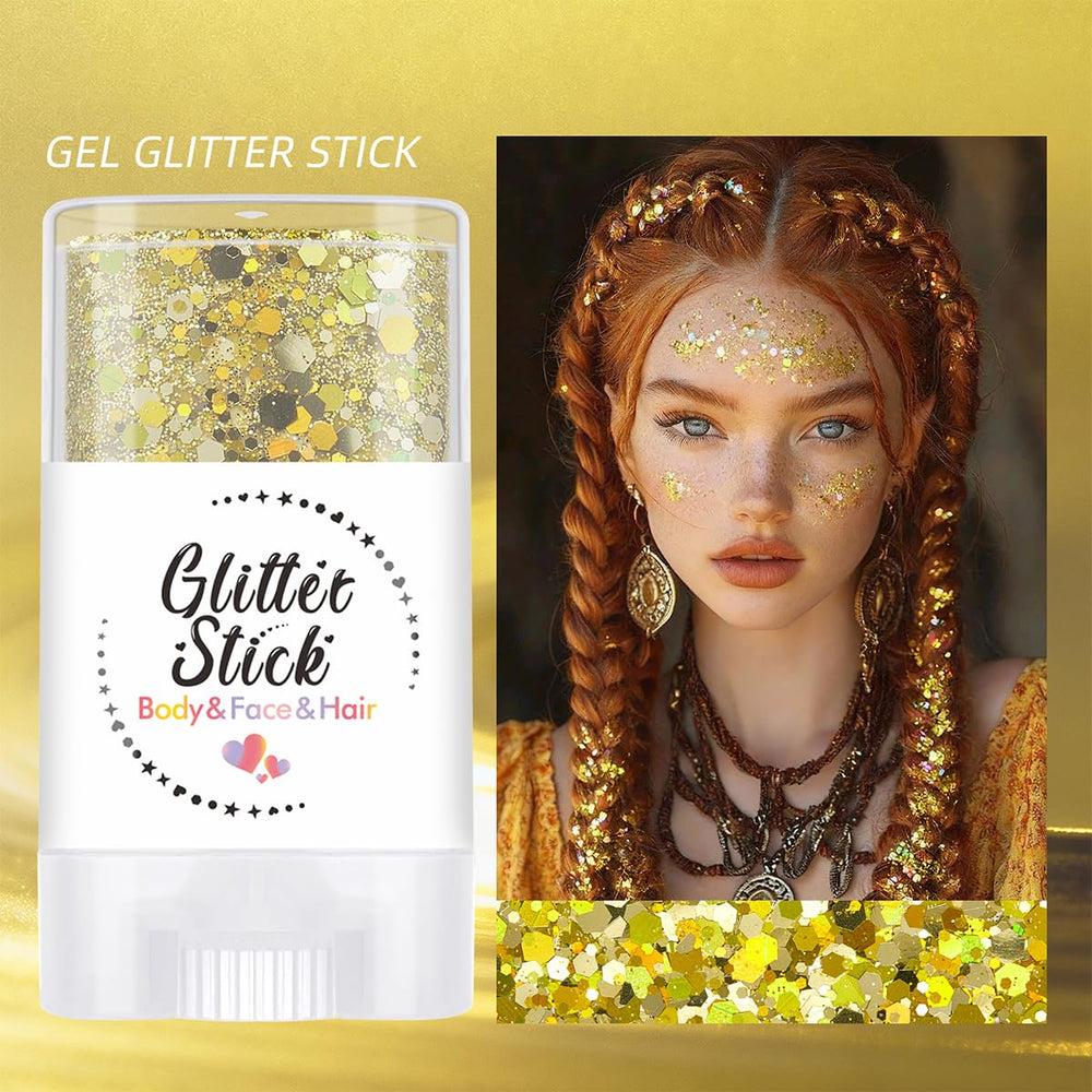 SYPAFG glitter applied on cheek delivering bold, photo-ready sparkle