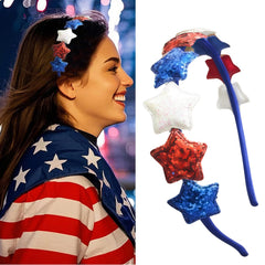 syyoo headband front view showing stars and glitter for festive flair