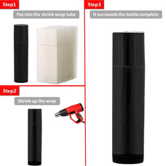 SZCJMYKJ shrink band fitted on chapstick-style tube demonstrating neat seam