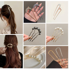 SZLFKJ French twist in use demonstrating secure salon hold