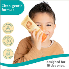 T is for Tame label detail showing vegan, paraben-free benefits
