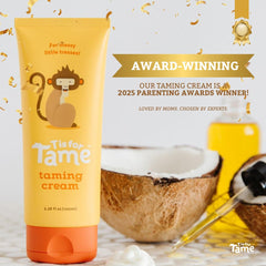 T is for Tame cream texture close-up showing smooth, non-sticky formula