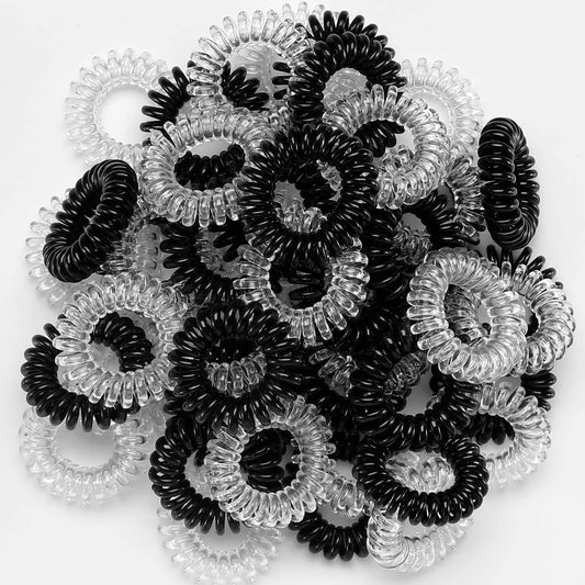 TailaiMei front pack of 58 black and transparent coils for easy replacement