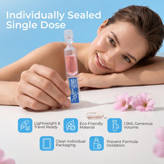 Taimand ampoule beside measuring rule to show small single-dose size