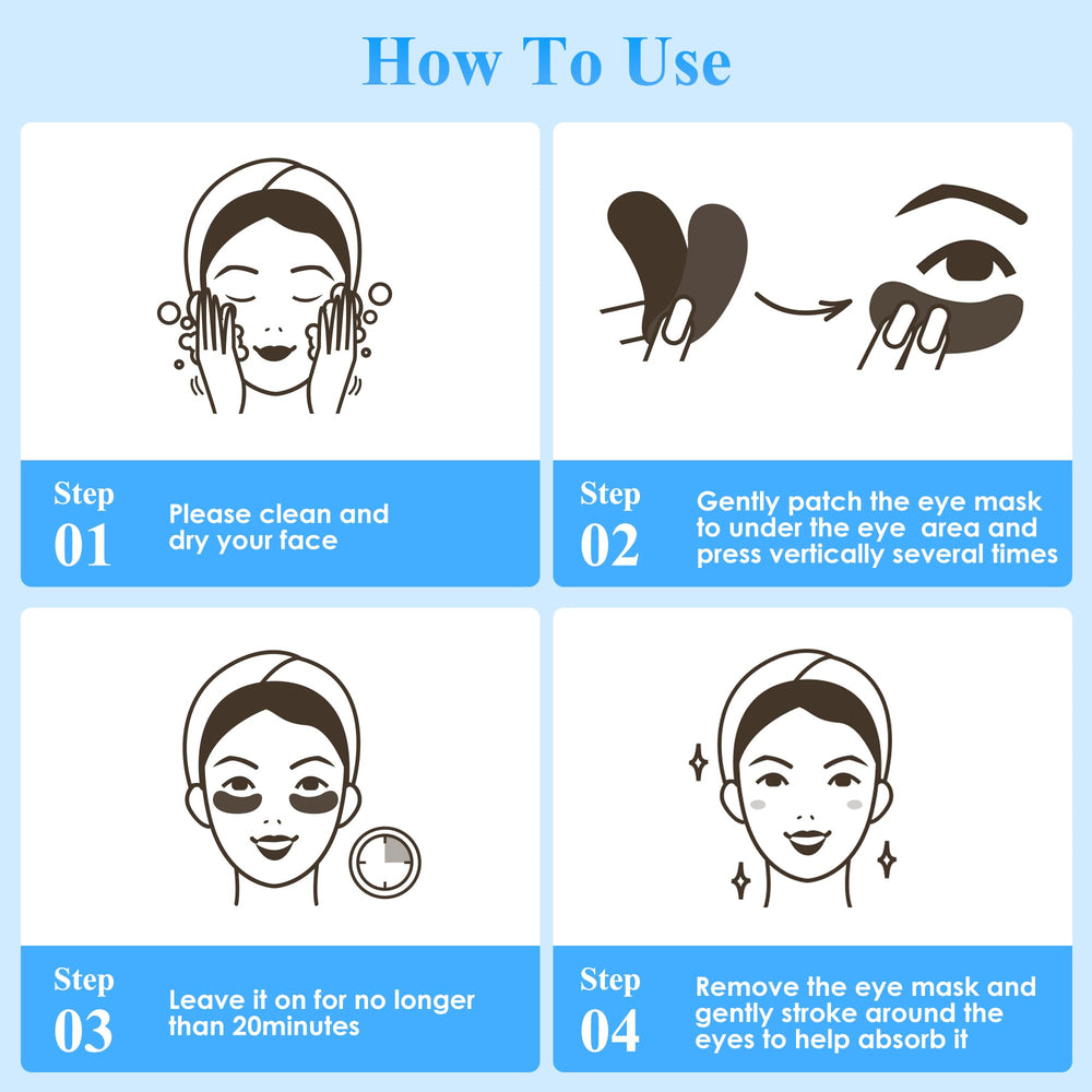 Taimand patches applied under eye demonstrating cooling, soothing effect