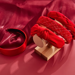 Taiyin braided headband detail showing textured design for visual interest