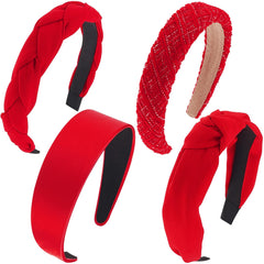 Taiyin red headbands front view showing four styles and color benefits
