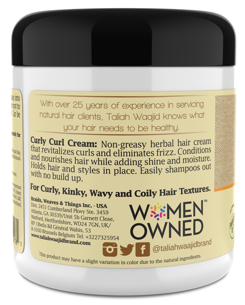 Taliah Waajid applying cream to curls for defined hold