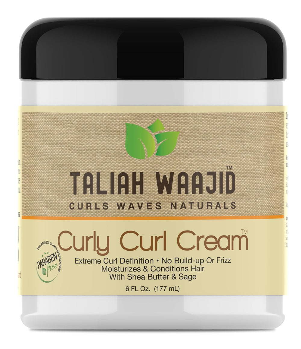 Taliah Waajid jar on bathroom shelf suggesting daily styling routine
