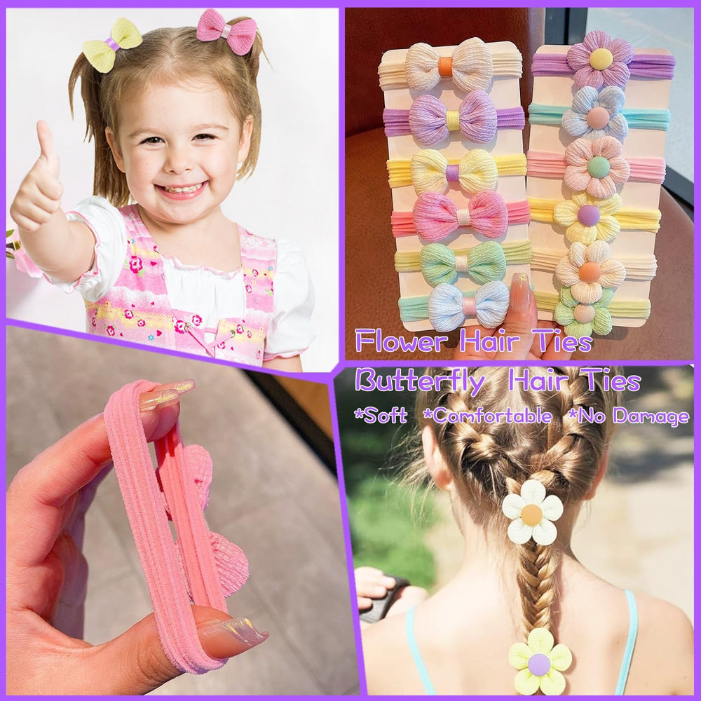 Tallsocne used in toddler ponytail demonstrating comfortable, no-pull fit