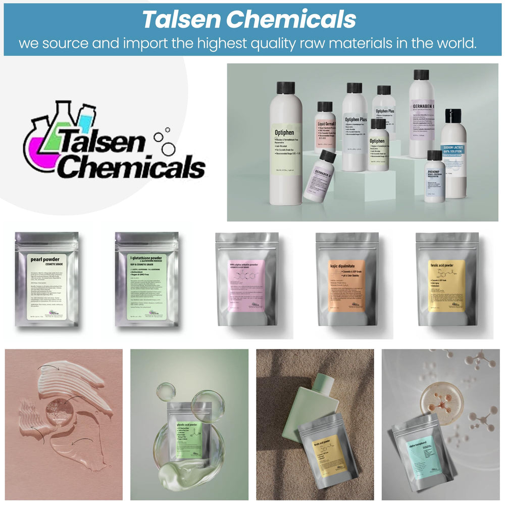 Talsen Chemicals cap and dispenser detail for spill-free, controlled pouring