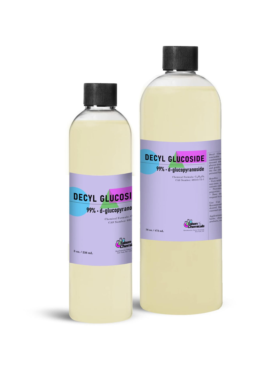 Talsen Chemicals pouring Decyl Glucoside into a glass bowl to show easy blending