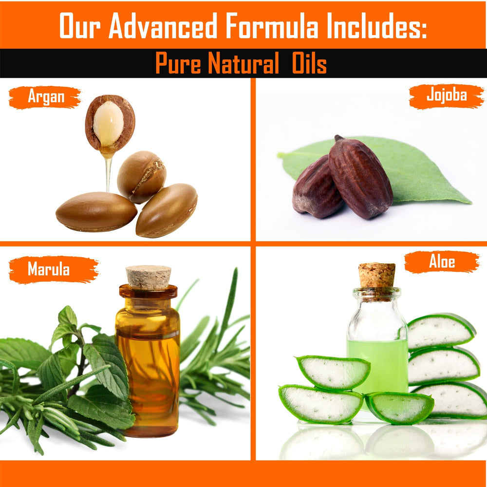 TAME THE WILD label close-up highlighting argan, keratin and aloe benefits