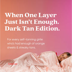 Tan Fan close-up of silky top fabric highlighting breathable, cooling feel