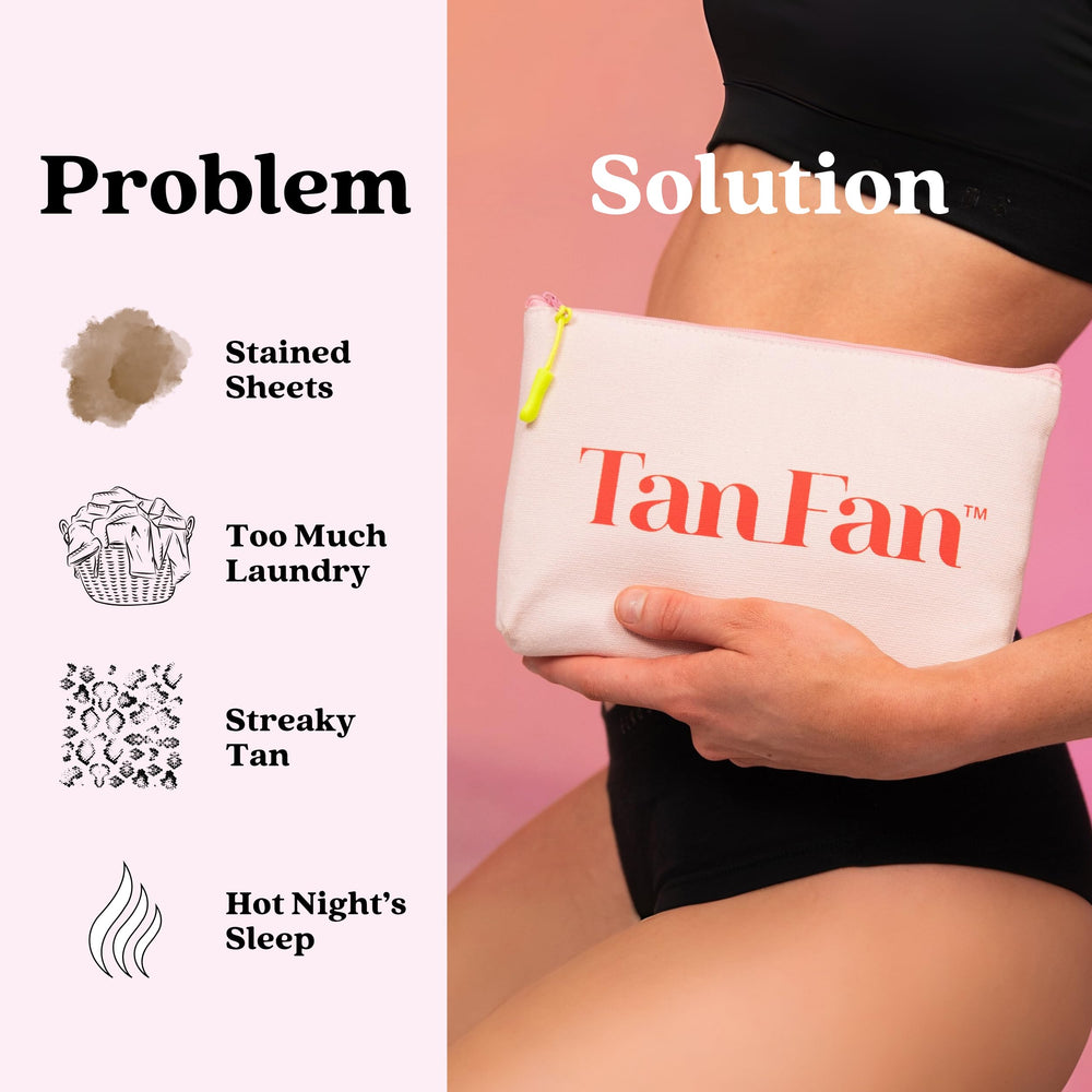 Tan Fan folded sleep sack with travel bag for compact storage and easy transport