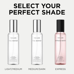 TAN-LUXE label close-up listing Vitamins C, B5 and Beta Glucan benefits