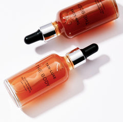TAN-LUXE before and after comparison demonstrating natural glow benefit