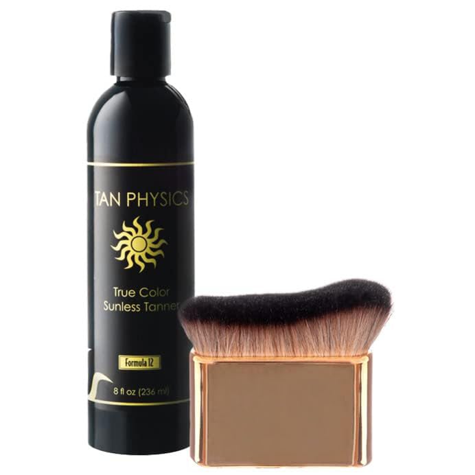Tan Physics front packaging 8oz showing bottle and label for easy recognition and trust