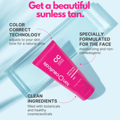 Tanceuticals creamy lotion texture close-up that blends smoothly for even color