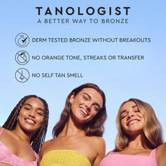 Tanologist being applied with a mitt for streak-free, even coverage benefit