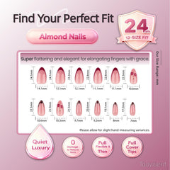 Taoyisent full set arranged display illustrating size range and salon-quality look