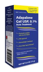 TARO front packaging showing adapalene gel and product details for clear skin