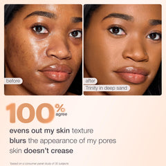 tarte application on hand demonstrating blendability and lightweight feel