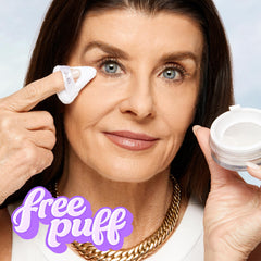 tarte powder inside a makeup bag showing everyday portability benefit