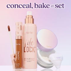 tarte life lock lifestyle bag shot inside makeup bag ready for on‑the‑go refresh