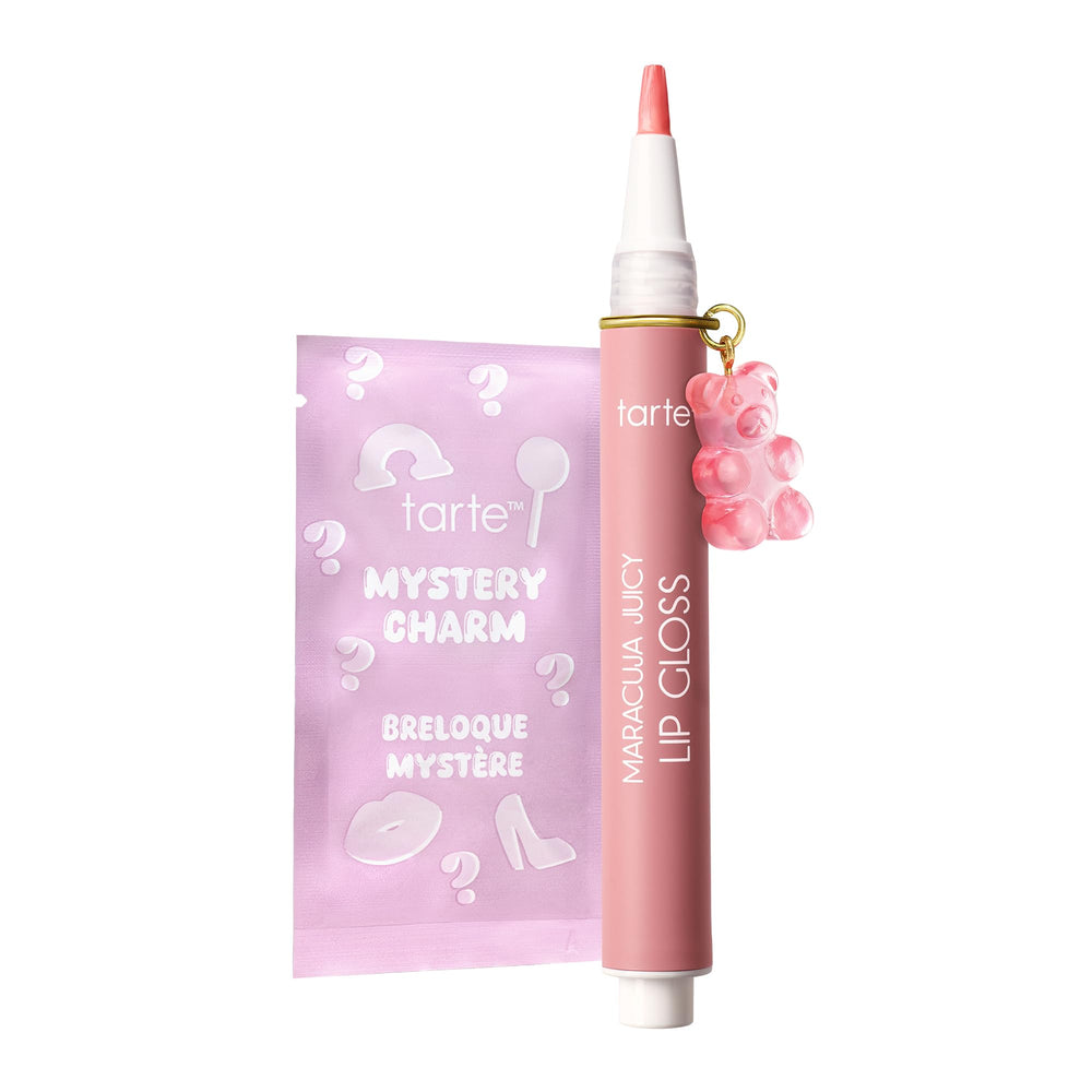 tarte maracuja front view showing glossy pink packaging and product benefit shine