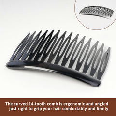 TaShow comb anchoring a bridal veil for stable wedding hairstyle