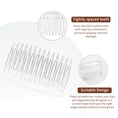 TaShow comb inserted in hair side view demonstrating secure hold benefit