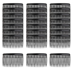 TaShow front view of 24 side combs set showing count and colors for styling