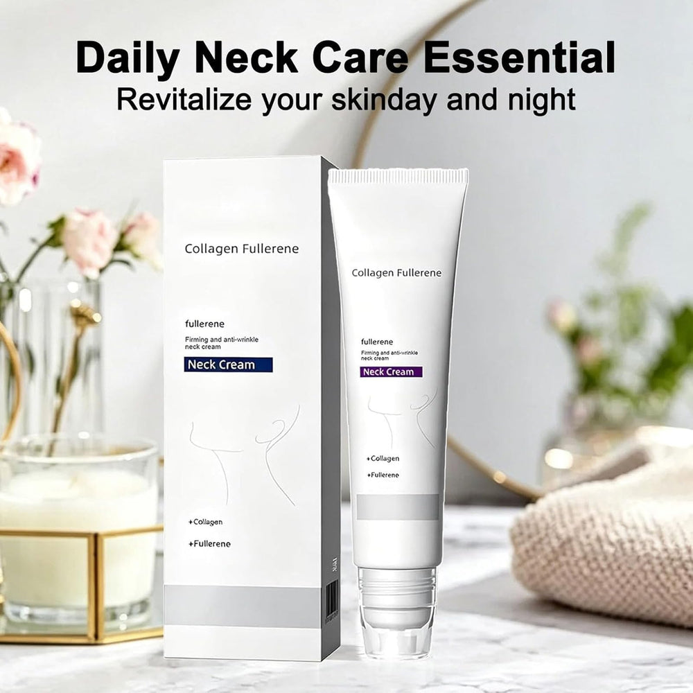 Applying Tasunte roller to neck demonstrating mess-free lifting benefit