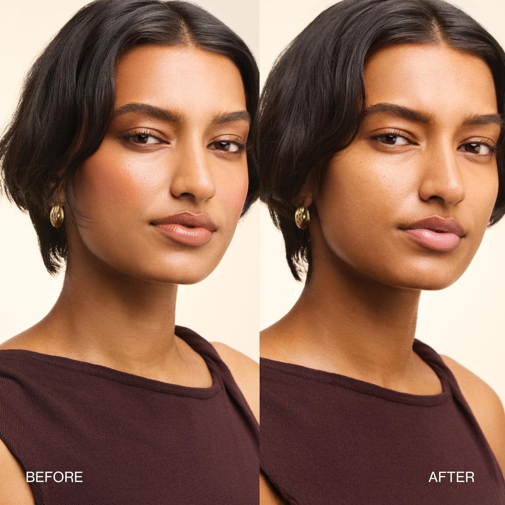Tata Harper emulsified cleanser showing milky rinse and easy removal