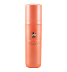 TATCHA Brightening Serum front bottle showing elegant packaging and product benefit