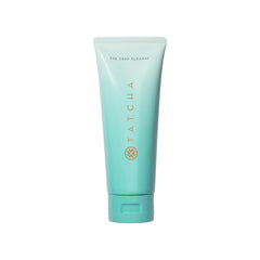 TATCHA front packaging showing cleanser bottle and clear product benefits