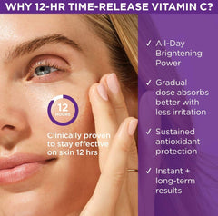 TATCHA label with ingredients visible emphasizing time-release vitamin C