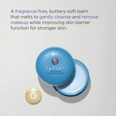 TATCHA open jar displaying buttery balm texture for gentle melting