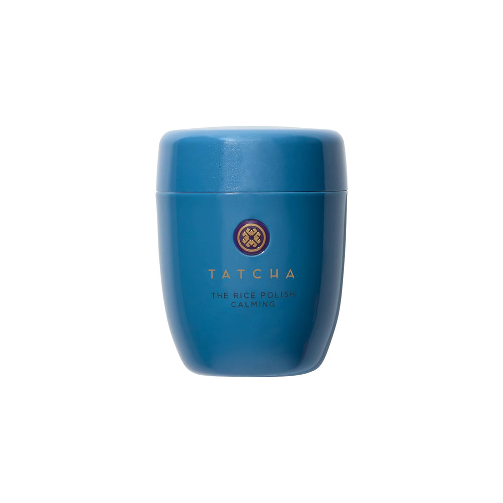 TATCHA jar front view showing calming exfoliant and elegant packaging benefit clarity