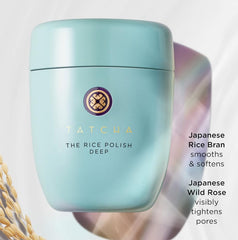 Model using TATCHA in wet hands to create foam, shows easy application benefit