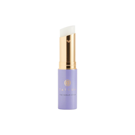 TATCHA serum stick front view showing compact design and travel-ready size benefit