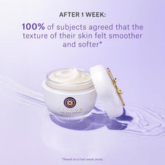 TATCHA Silk Cream open jar top-down displaying silky cream and easy scoop application