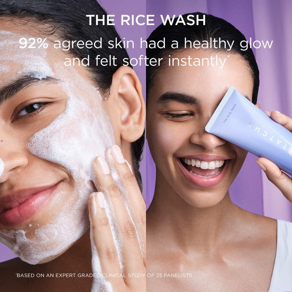 TATCHA The Essence bottle detail emphasizing clean label and superfood hydration benefits