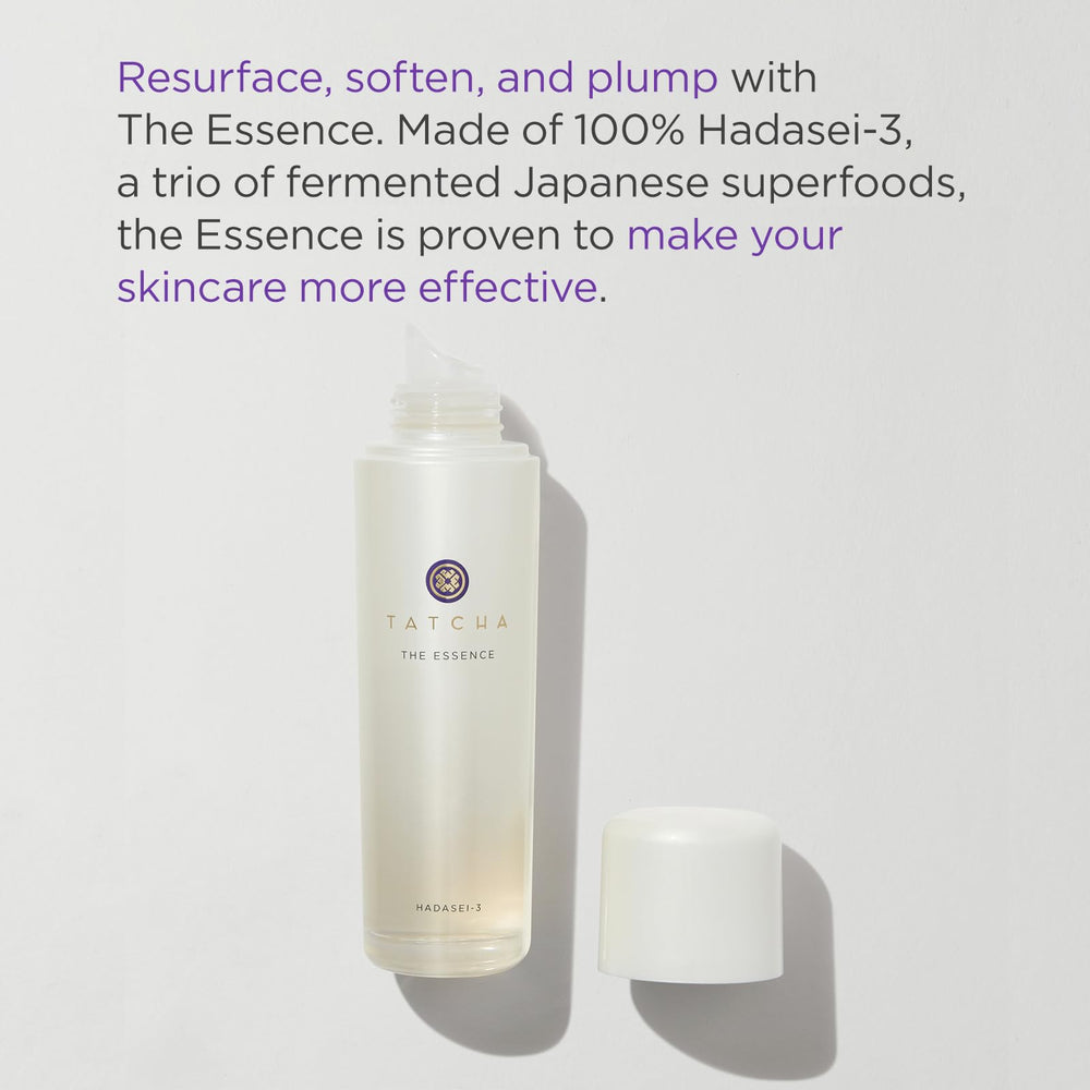 TATCHA close-up of essence texture highlighting lightweight, fast-absorbing feel