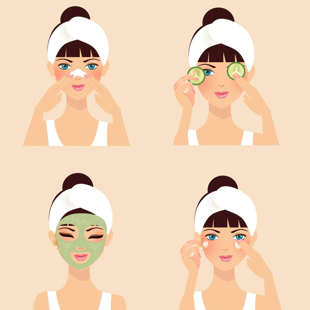 Tatibana model wearing headband during skincare showing comfort and hair control